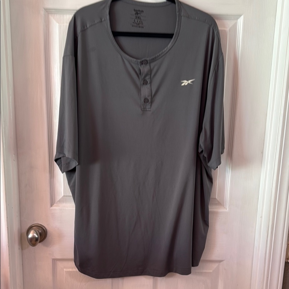Reebok Gray Casual Button Down Shirt